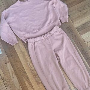 A New Day Pink Matching Sweatshirt Sweatpants Set